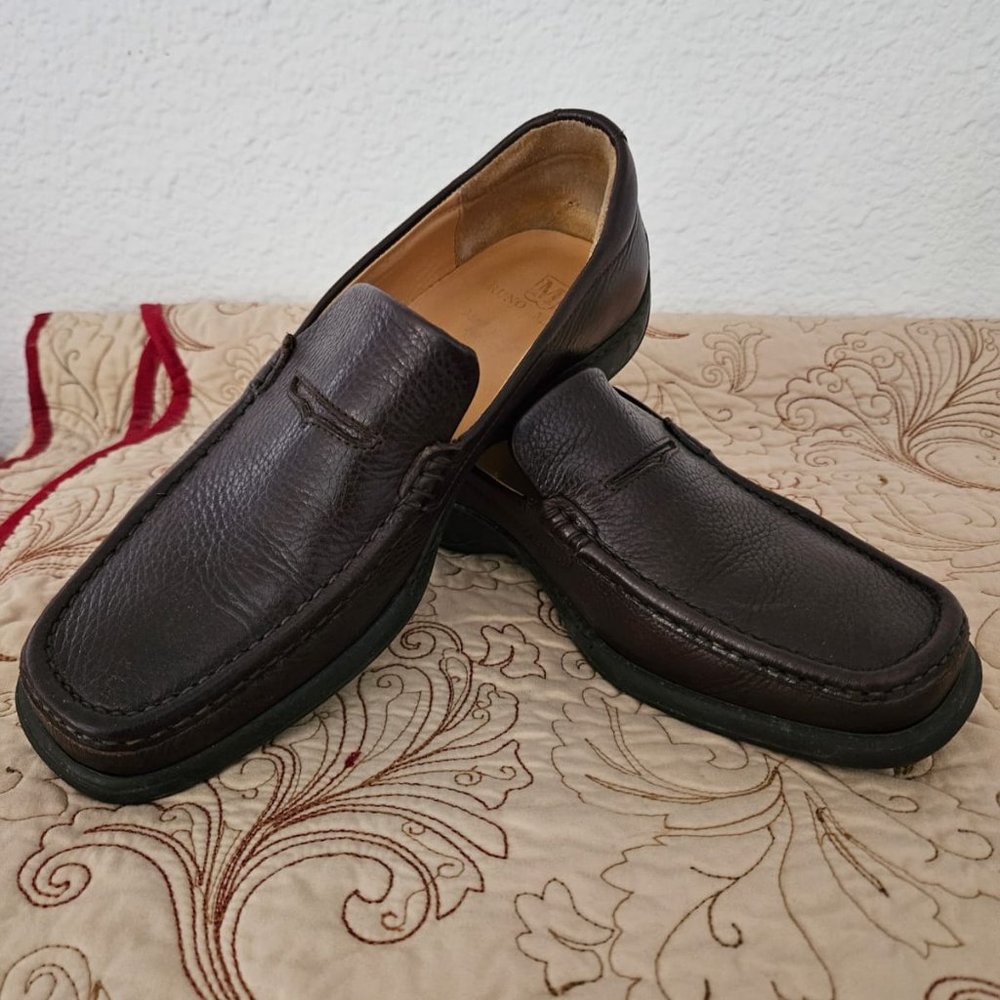 Bruno Magli Brown Slip on Loafers Shoes
